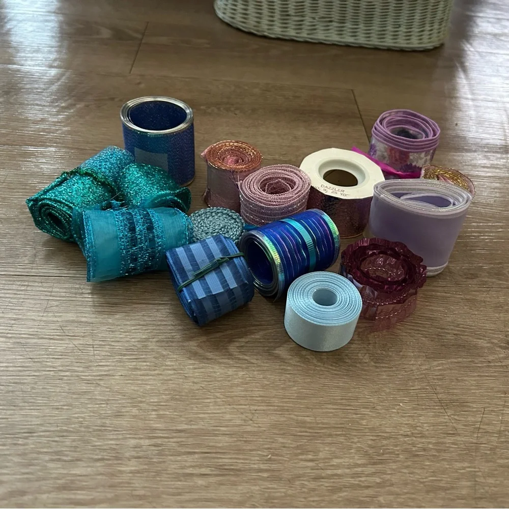 Lot of Assorted Vintage Ribbon for Craft Projects Holidays Gift Wrapping